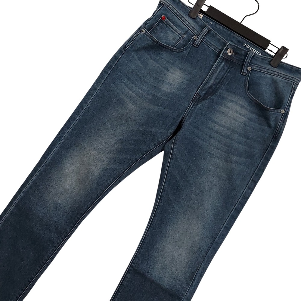 MBX Slim Stretch Jeans Mens 32x30 Blue Medium Wash XCD92501158 Denim